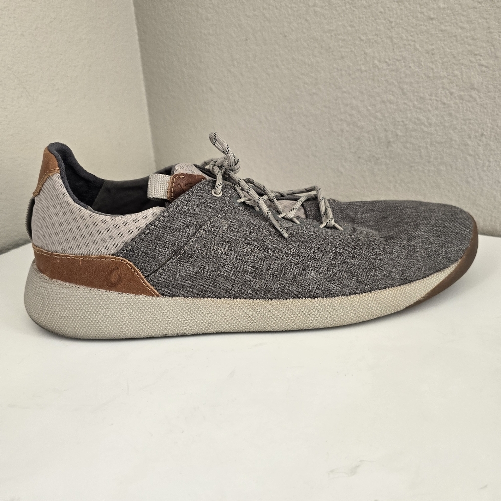 Olukai Mens Nanea Li Sneakers Size 12 Shoes Pale Grey Vapor